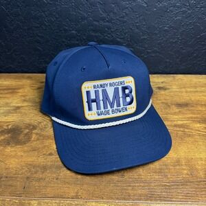 Randy Rogers Wade Bowen HMB Navy Rope Snapback Hat Style Mens Richardson